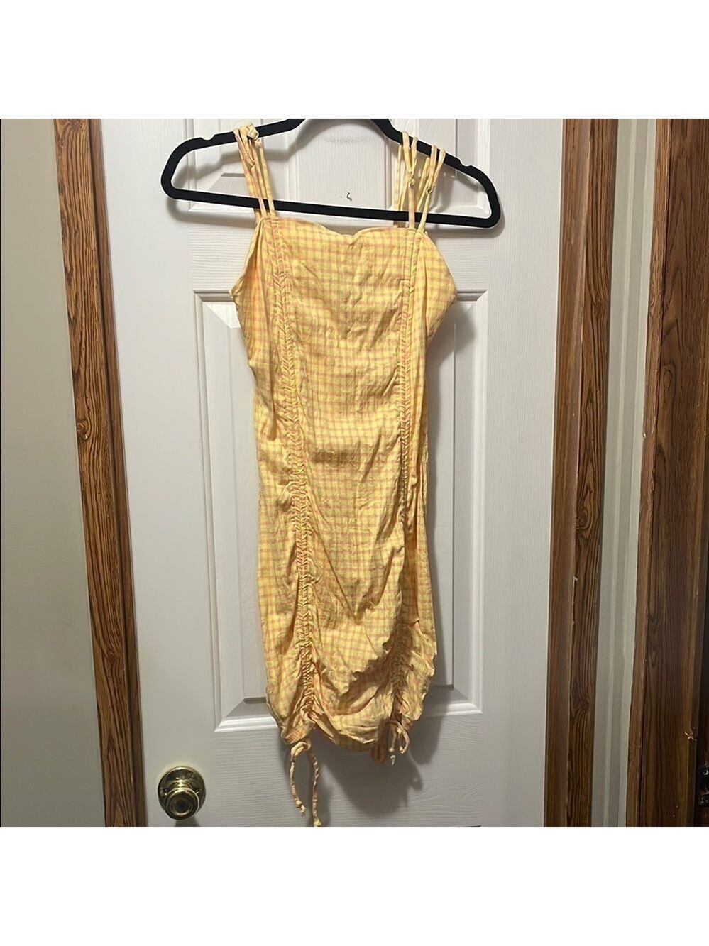 Wild Fable Yellow Checkered Mini Dress